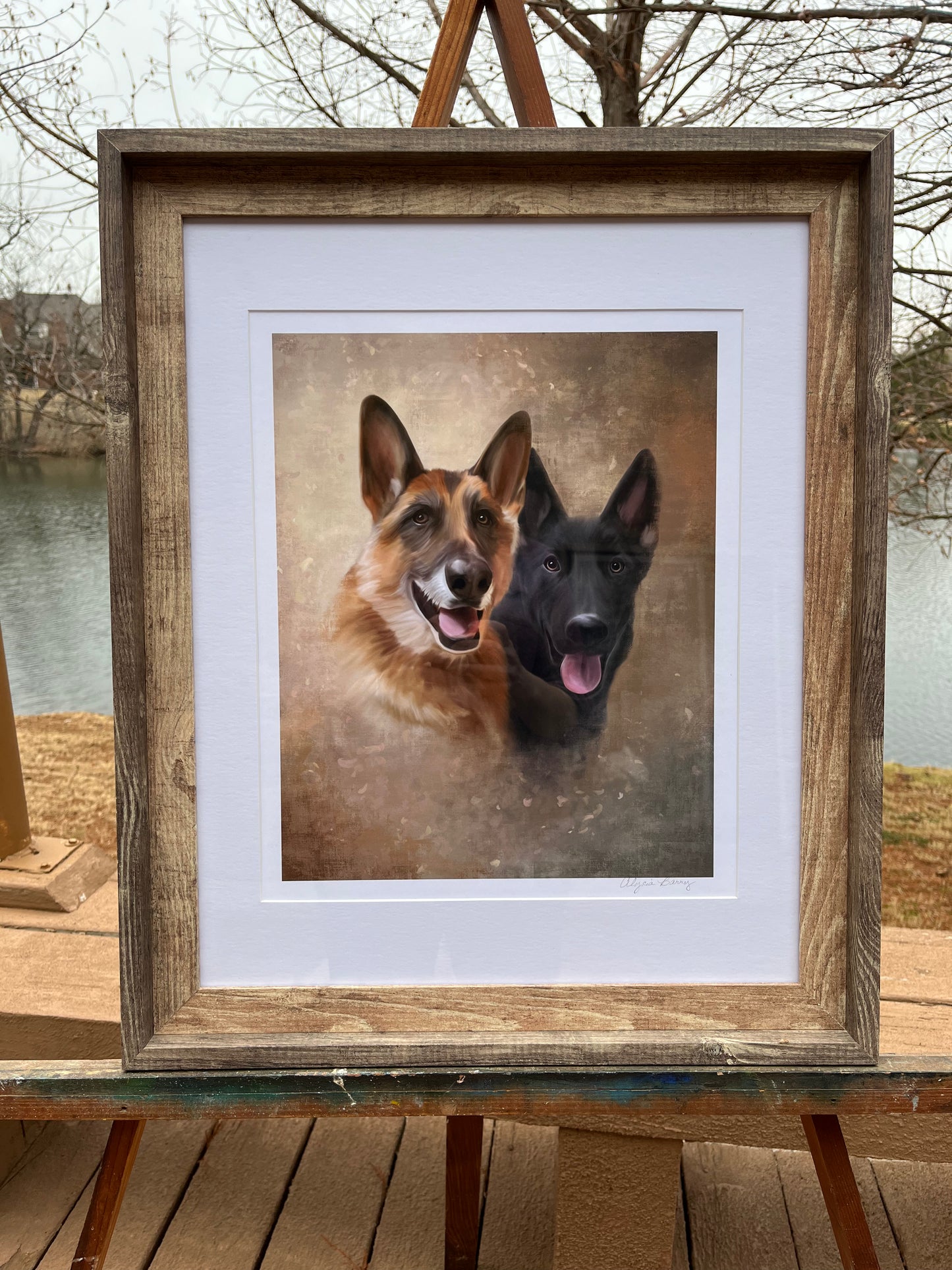 Custom Commission On Fine Art Paper - Framed