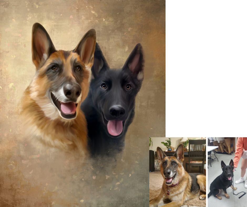 Custom Commission On Canvas, Two Subjects