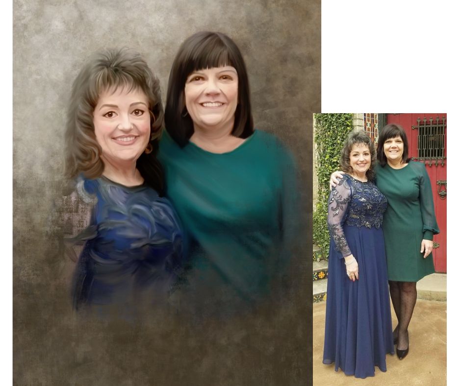 Custom Commission On Canvas, Two Subjects