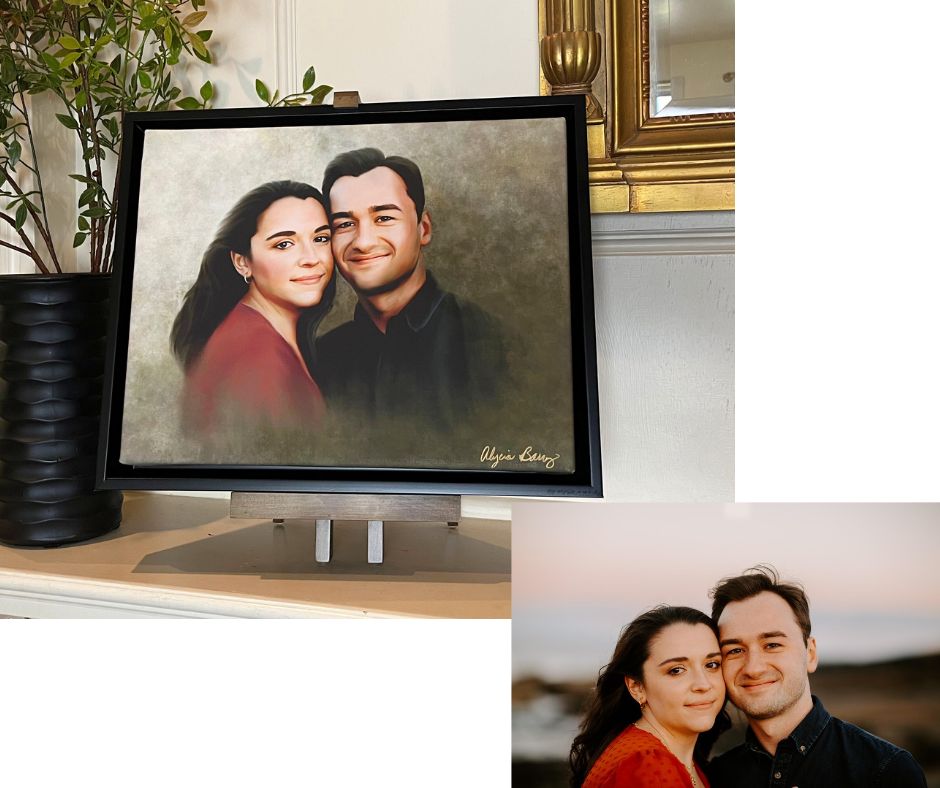 Custom Commission On Canvas FRAMED, Two Subjects