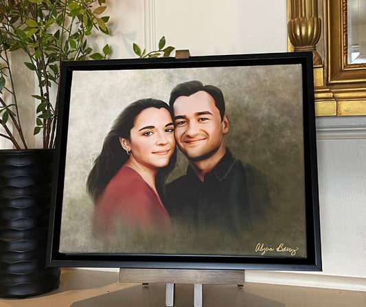 Custom Commission On Canvas FRAMED, Two Subjects