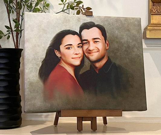 Custom Commission On Canvas, Two Subjects