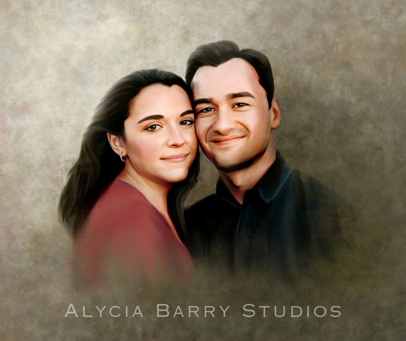 Custom Commission On Canvas, Two Subjects